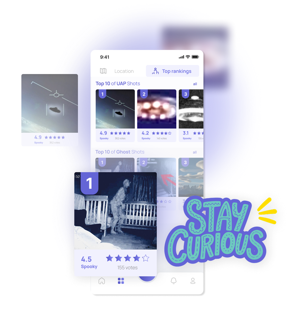 Illustration des Spooky-Ratings auf einem Smartphone